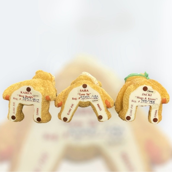 Lot of Cherished Teddies with Garden Furniture -Great for Spring Tier Tray Decor - Picture 3 of 8